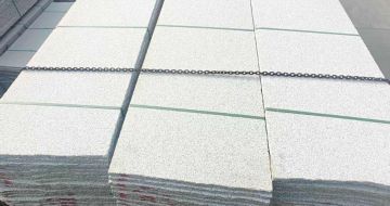 天水芝麻白毛板，石材毛板