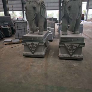 天水芝麻灰花岗岩对象 芝麻白芝麻灰大象