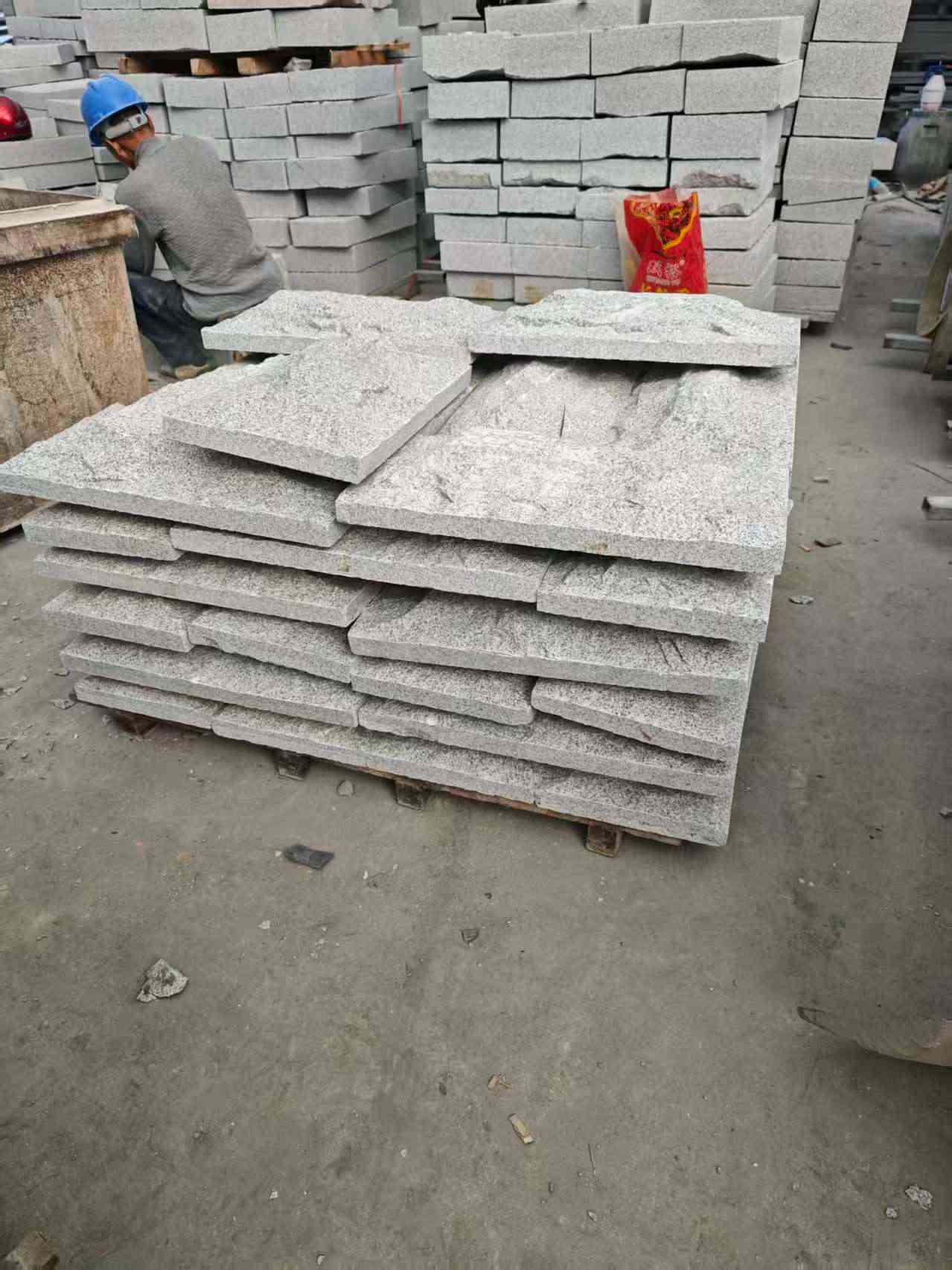 天水芝麻白蘑菇石，自然面