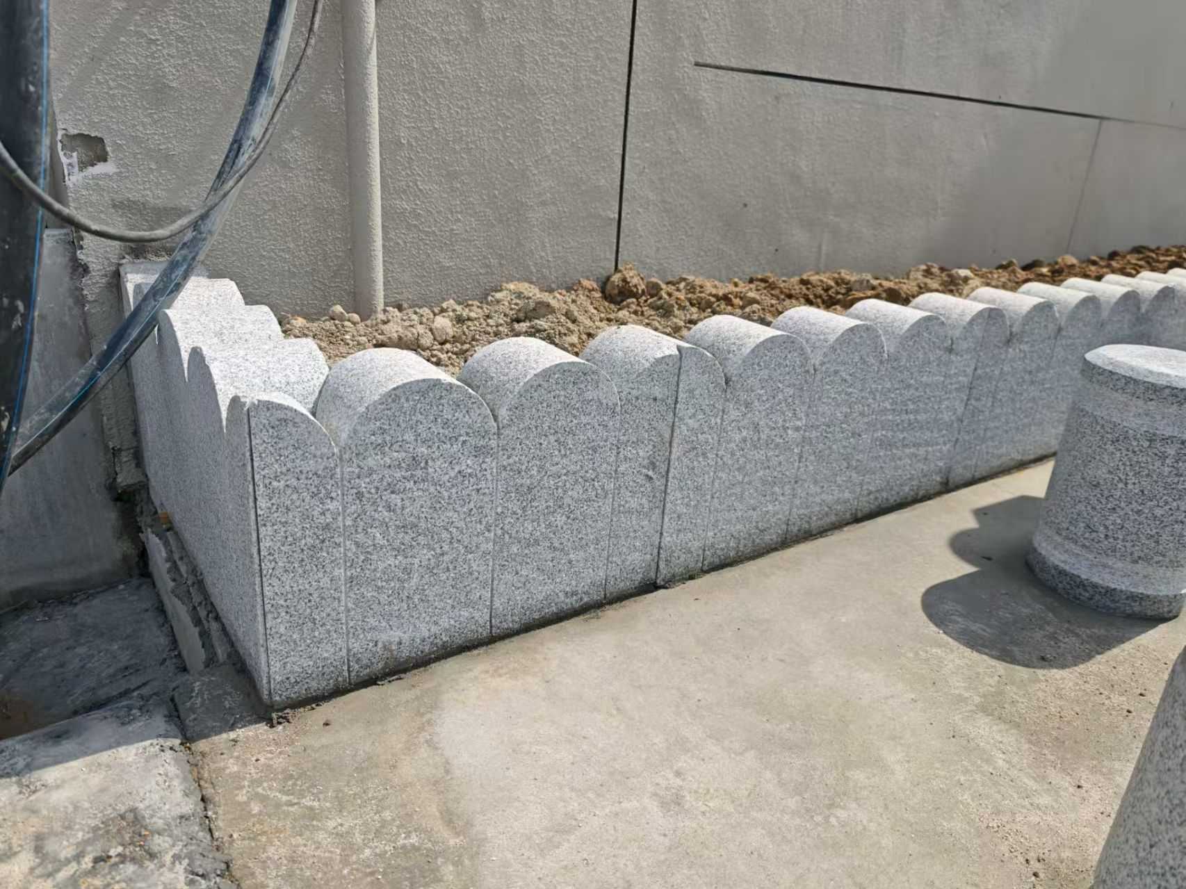 天水芝麻白花边石  围边石